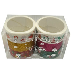 Набір декоративний скотч "Merry Christmas" XM-JD2273-1, 1,5 см x 2 м  Bambi