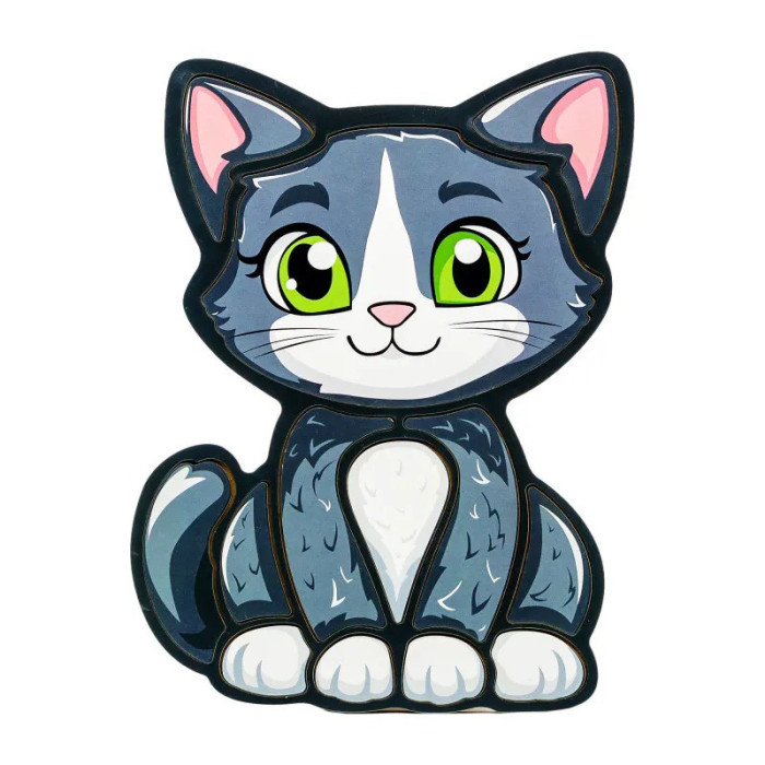 Дитячий пазл-вкладиш "Котик" Puz-22958, 13 елементів PuzzleOK