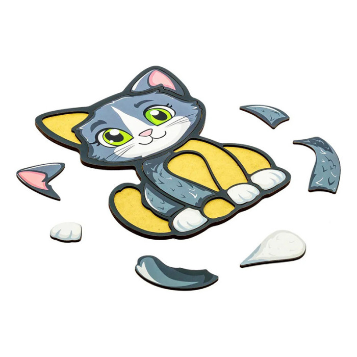 Дитячий пазл-вкладиш "Котик" Puz-22958, 13 елементів PuzzleOK
