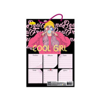 Ламінований розклад уроків "Cool Girl"АП-0801-13  А4 Апельсин
