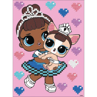 Алмазна мозаїка "L.O.L. Surprise! Miss Baby With Miss Puppy" AML1201, 15x20 см  Идейка