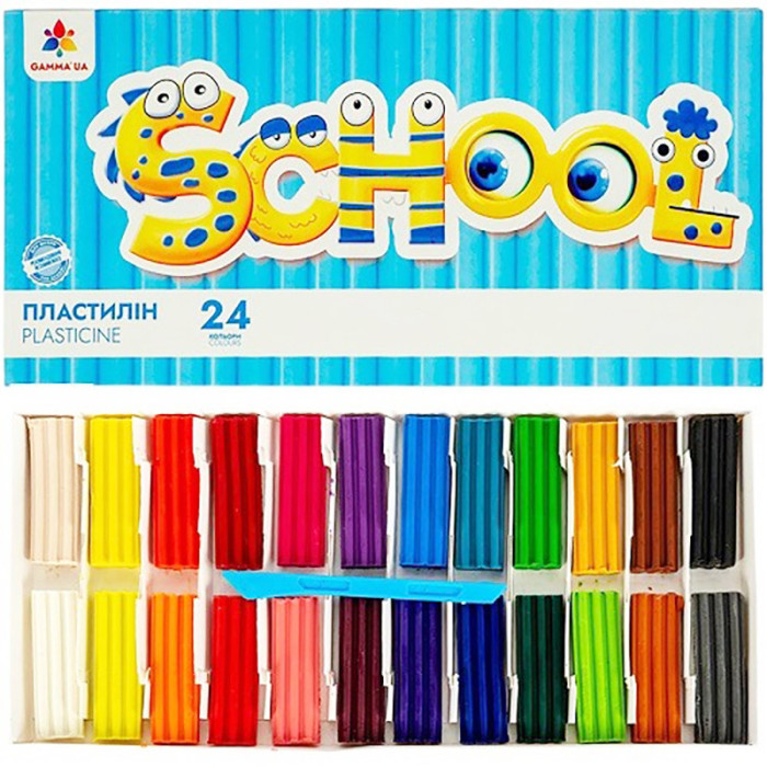 Набір для ліплення пластилін "School" 200319G 24 кольори ГАММА'UA