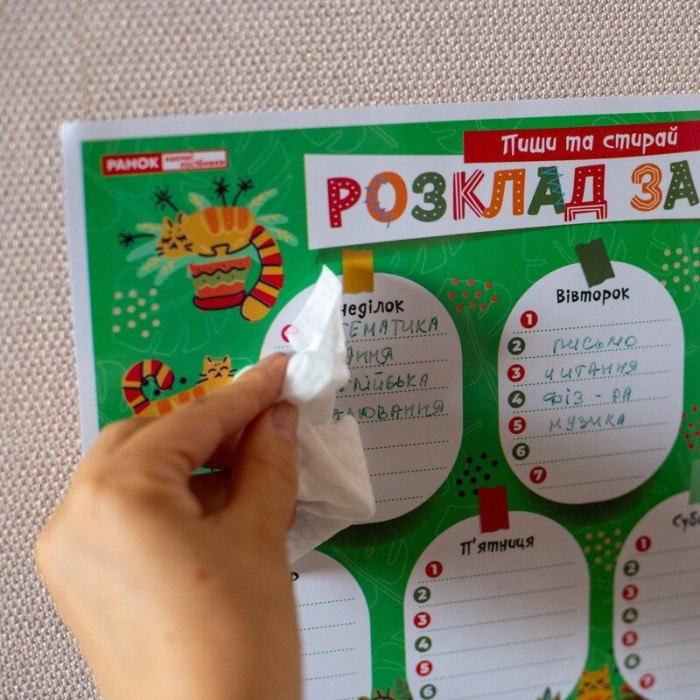 Дитячий розклад уроків "Котики" 10104271 А4 Ranok Creative