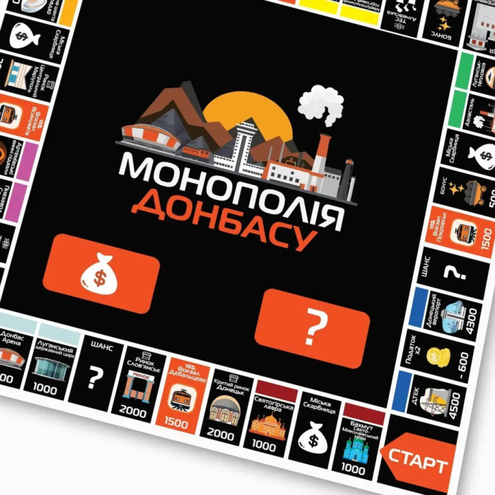 Настільна гра "Монополія Донбасу" PLR-0046 від 2 до 5 гравців PlayRoom