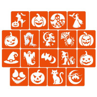 Набір для біо-тату "Хелловін - хна" set-halloween-henna 18 трафаретів 5х5 см Fresh Tattoo