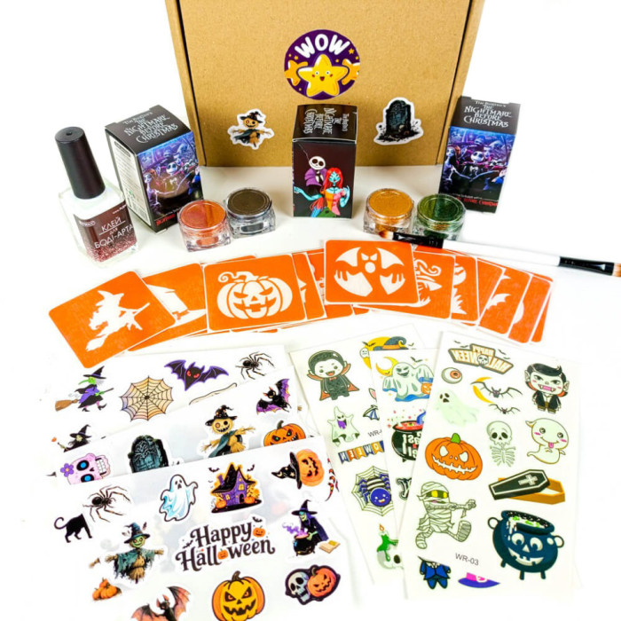 Набір для біо-тату "Wow Box Хелловін для 3 дітей" wow-box-halloween-3 Fresh Tattoo