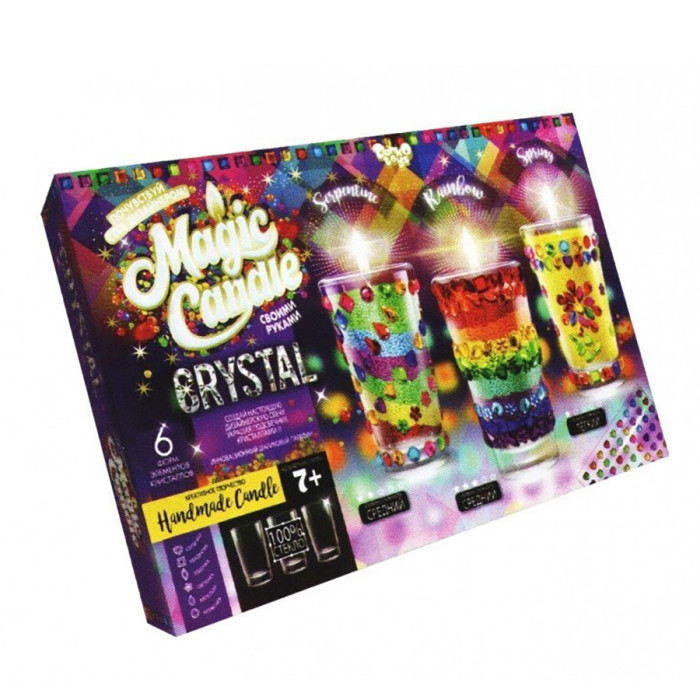 Комплект креативної творчості MAGIC CANDLE CRYSTAL 7320DT, 3 свічки в комплекті Danko Toys