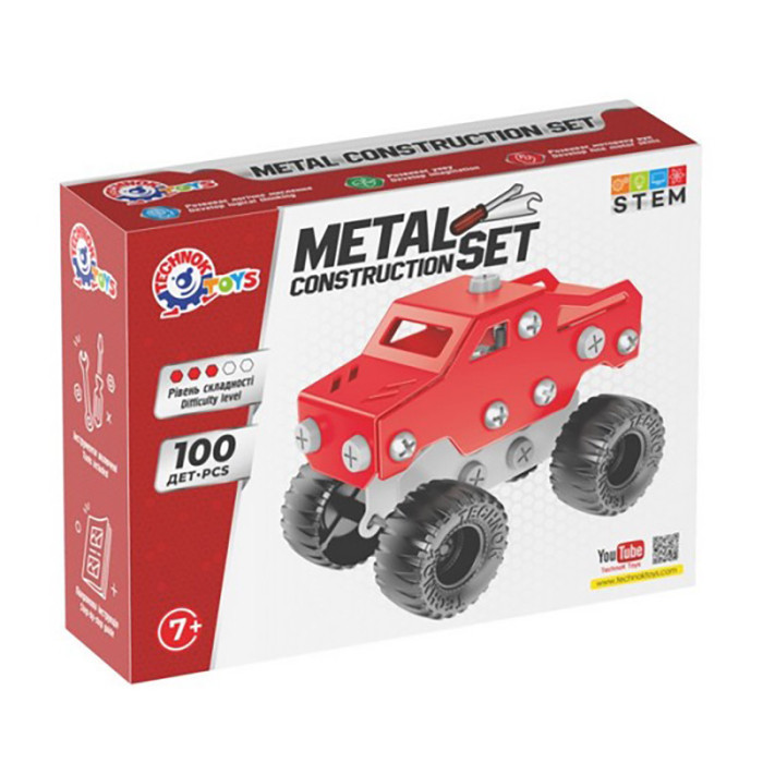 Дитячий металевий конструктор 1317TXK 100 деталей Технок