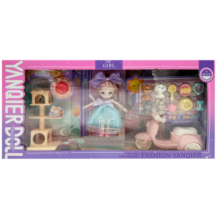 Дитяча іграшкова лялька "YQE-Girl" Bambi 3688-183A, з аксесуарами Bambi