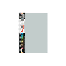 Блокнот А4 АП-1502(Grey) 80 аркушів, пружина збоку Апельсин