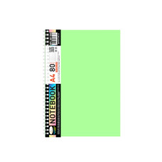 Блокнот А4 АП-1502(Light Green) 80 аркушів, пружина збоку Апельсин