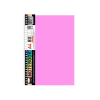 Блокнот А4 АП-1502(Pink) 80 аркушів, пружина збоку Апельсин