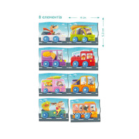 Дитяча магнітна гра "Автомобільна подорож" 200253, 8 елементів DoDo Toys