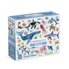 Дитячий пазл Монтессорі "Океанічні тварини" 300630, 200 елементів DoDo Toys
