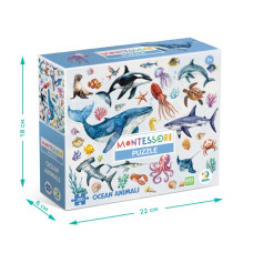 Дитячий пазл Монтессорі "Океанічні тварини" 300630, 200 елементів DoDo Toys