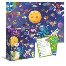 Дитячий пазл Шукай та знаходь "Шалений космос" 300668, 100 елементів DoDo Toys