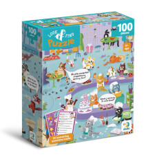 Дитячий пазл Шукай та знаходь "Котяче кафе" 300667, 100 елементів DoDo Toys