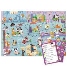 Дитячий пазл Шукай та знаходь "Котяче кафе" 300667, 100 елементів DoDo Toys