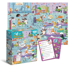 Дитячий пазл Шукай та знаходь "Котяче кафе" 300667, 100 елементів DoDo Toys