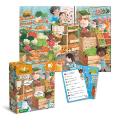 Дитячий пазл Шукай та знаходь "Дарунки осені" 300666, 80 елементів DoDo Toys