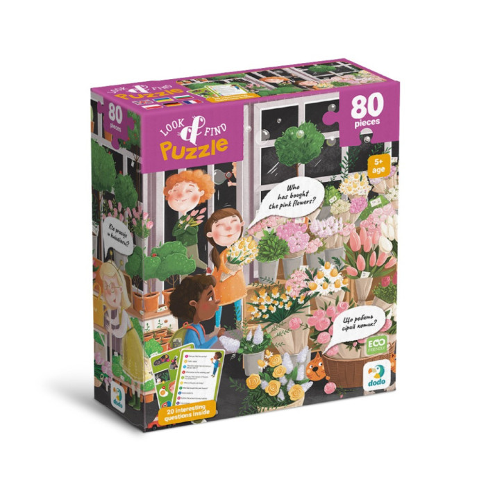 Дитячий пазл Шукай та знаходь "Квітуча весна" 300664, 80 елементів DoDo Toys
