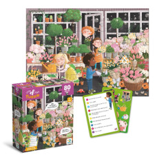 Дитячий пазл Шукай та знаходь "Квітуча весна" 300664, 80 елементів DoDo Toys