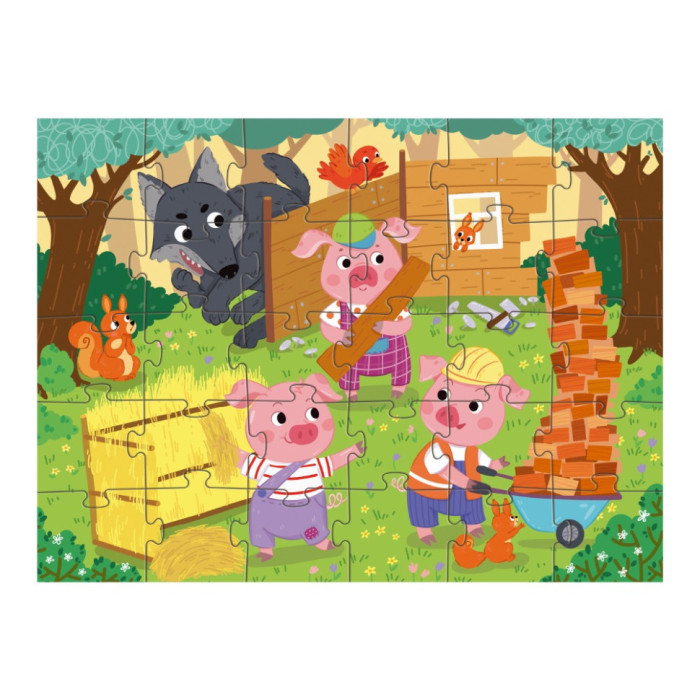 Дитячий пазл "Троє поросят" 300695, 30 елементів DoDo Toys