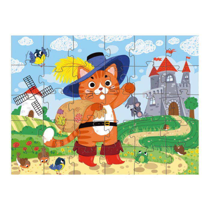 Дитячий пазл "Кіт у чоботях" 300693, 30 елементів DoDo Toys