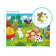 Дитячий пазл "Корови й козенята" 300683, 30 елементів DoDo Toys
