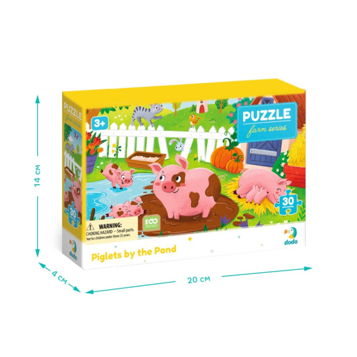 Дитячий пазл "Поросята біля ставка" 300682, 30 елементів DoDo Toys