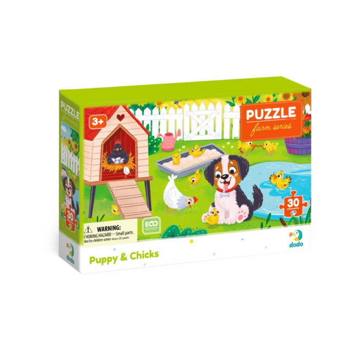 Дитячий пазл "Песик і курчата" 300681, 30 елементів DoDo Toys