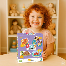 Дитячий пазл 4 в 1 "Baby puzzle. Домашні тварини" 300688 набір 4 в 1 DoDo Toys