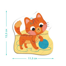 Дитячий пазл 4 в 1 "Baby puzzle. Домашні тварини" 300688 набір 4 в 1 DoDo Toys