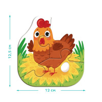Дитячий пазл 4 в 1 "Baby puzzle. Сільські тварини" 300686 набір 4 в 1 DoDo Toys