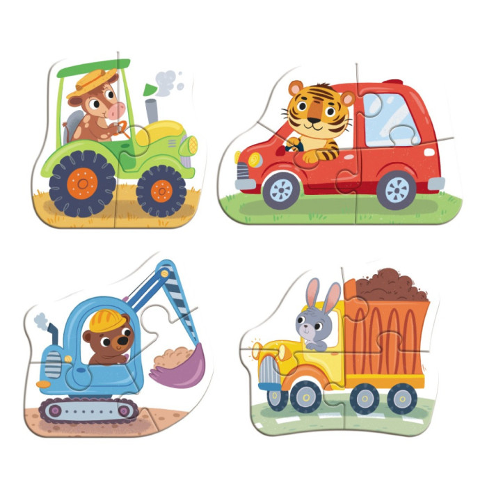 Дитячий пазл 4 в 1 "Baby puzzle. Транспорт" 300685 набір 4 в 1 DoDo Toys