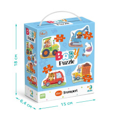 Дитячий пазл 4 в 1 "Baby puzzle. Транспорт" 300685 набір 4 в 1 DoDo Toys