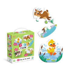 Дитячий пазл 4 в 1 "Baby puzzle. День на фермі" 300687 набір 4 в 1 DoDo Toys