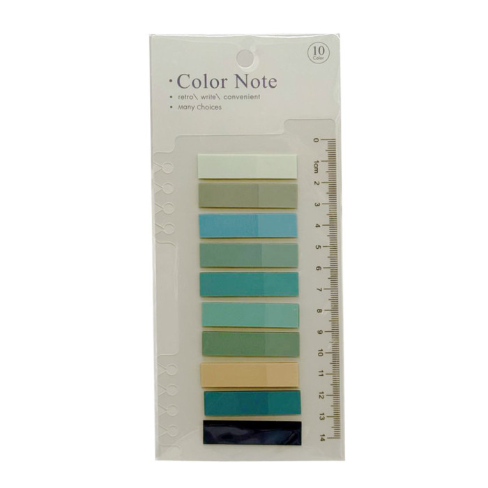 Закладка з лінійкою 2 в 1 "stick Notes"Р80-4 різнокольорові Bambi
