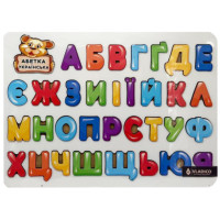 Дерев'яний пазл-вкладиш "Абетка" 3240-01-001 розмір 29х39 см VLADICO