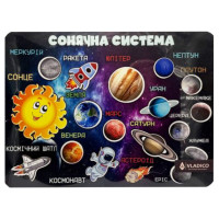 Дерев'яний пазл-вкладиш "Космос" 3240-05-001 розмір 33х25 см VLADICO