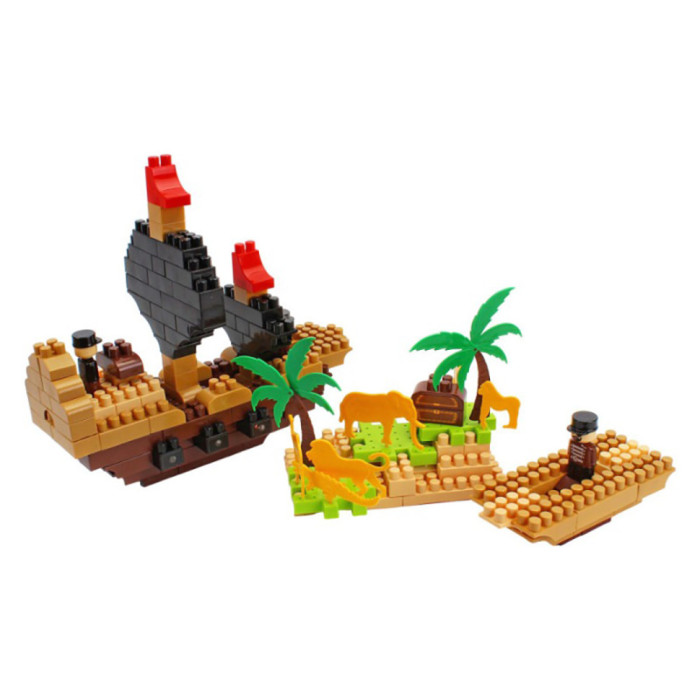 Дитячий розвиваючий конструктор "Pirate island" 2642TXK 170 деталей Технок
