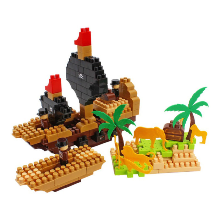 Дитячий розвиваючий конструктор "Pirate island" 2642TXK 170 деталей Технок
