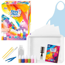 Дитячий набір для творчості в техниці Ебру 62742, 6 пігментів 4FUN Game Club