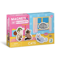 Набір магнітів "Котики" 200258, 15 елементів в комплекті DoDo Toys
