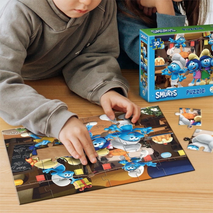 Дитячий пазл "Вечірка Смурфів" 200661, 20х27 см картина, 30 елементів DoDo Toys