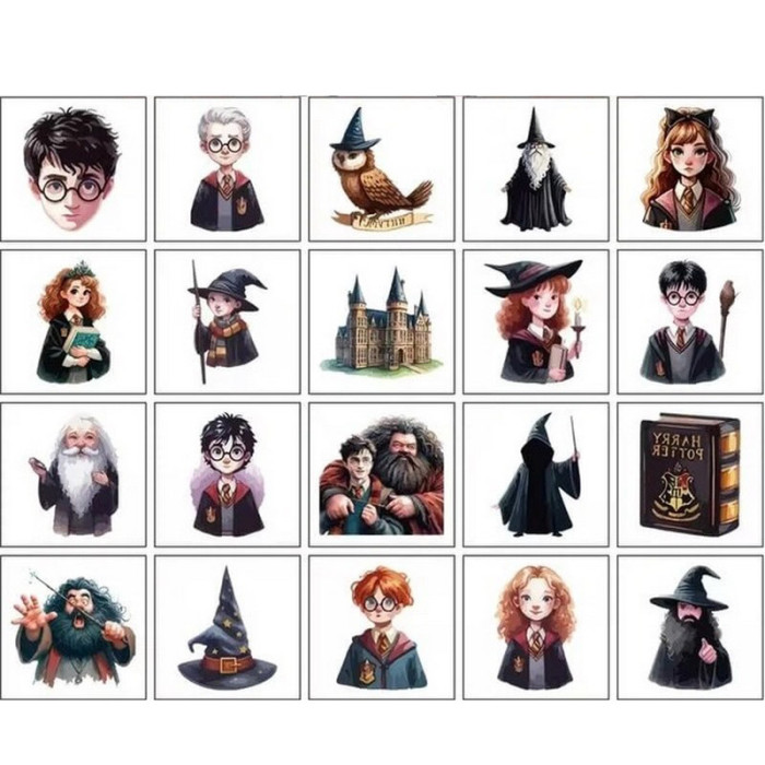 Дитячі тимчасові тату "Гаррі Поттер та інші" Potter-mini-tattoo-20, 5х5 см Fresh Tattoo