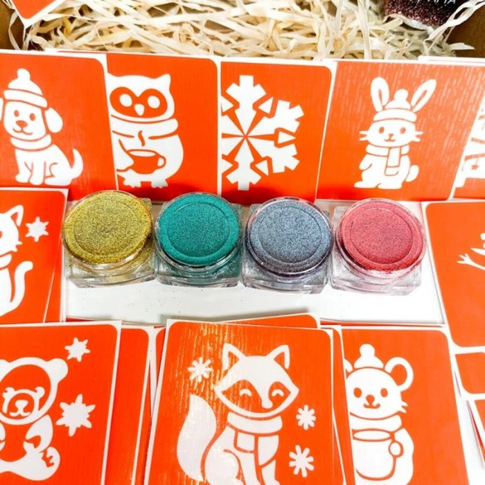 Набір для біо-тату "Зима - глітер" set-winter-glitter Fresh Tattoo