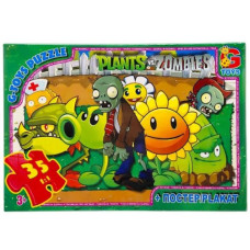 Дитячий пазл "Рослини проти Зомбі" PVZ02 постер, 35 елементів G-Toys