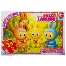 Дитячий пазл "Веселі Лабубу" LAB40 постер, 35 елементів G-Toys
