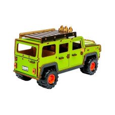 Дерев'яний 3D конструктор "Позашляховик" Puz-00951, 123 деталі PuzzleOK